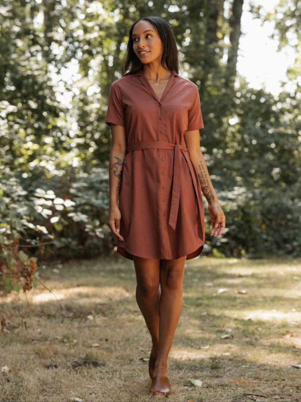 Bridge & Burn 🩶 The Sofia Shirt Dress 🩶 Small in Copper